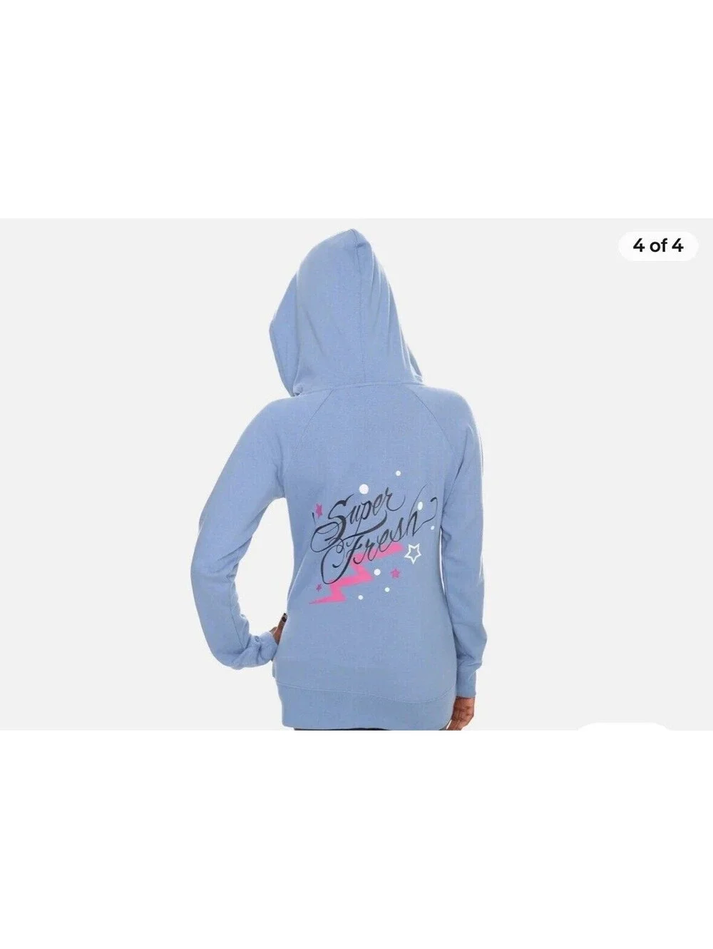 NEW Superfresh Panda & Crossbones Womens Full Zip Hoodie Hoodie Sweatshirt Small